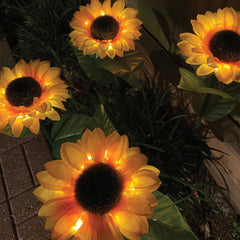 Eco-Friendly Illuminating Solar Sunflowers Set