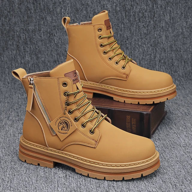 Botas de hombre CYYTL, zapatos de invierno de cuero