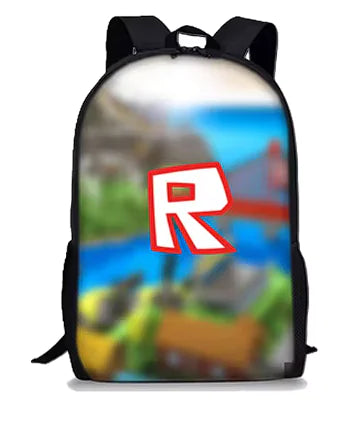 Mochila de Roblox con dibujos animados en 3D para niños