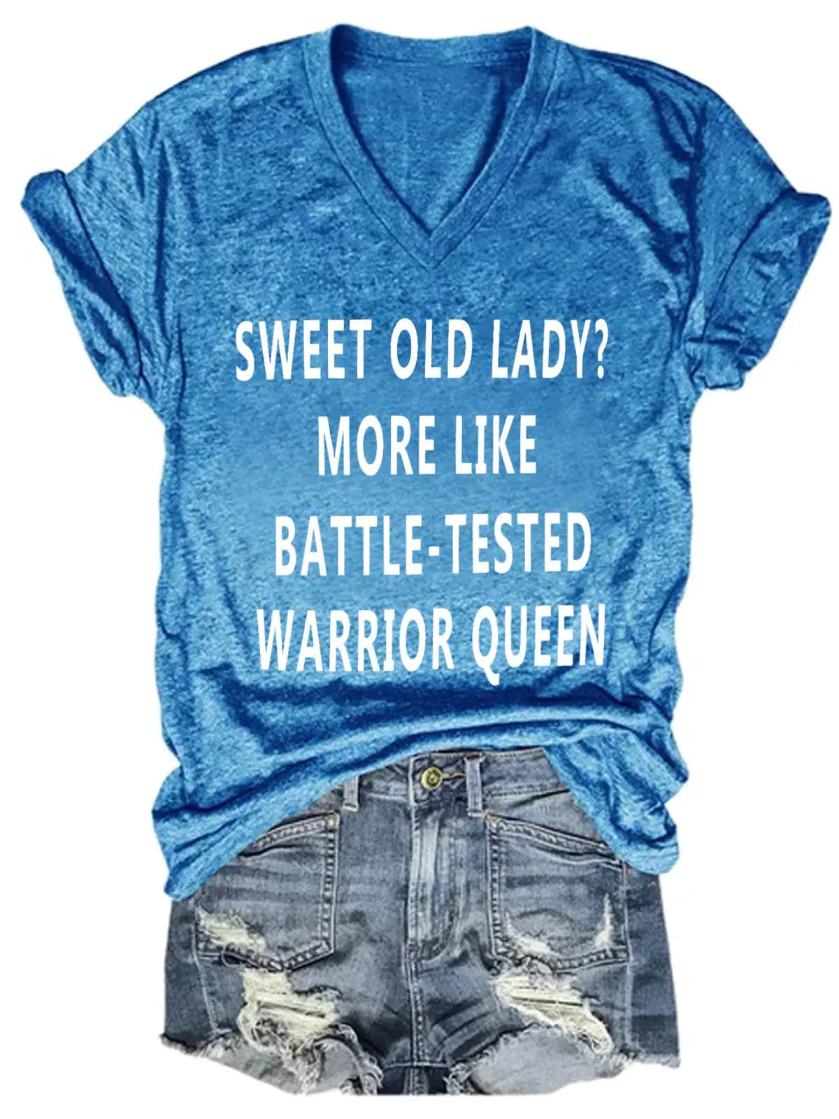 Camiseta con estampado "Sweet Old Lady" para mujer