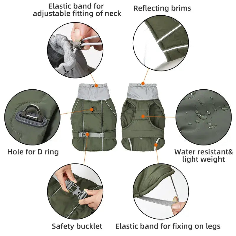 Ropa para perros Chaqueta de invierno de lujo