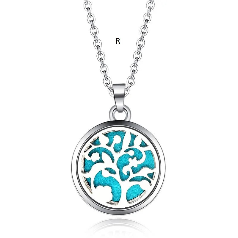 Collar con colgante de aromaterapia y difusor de aceites esenciales