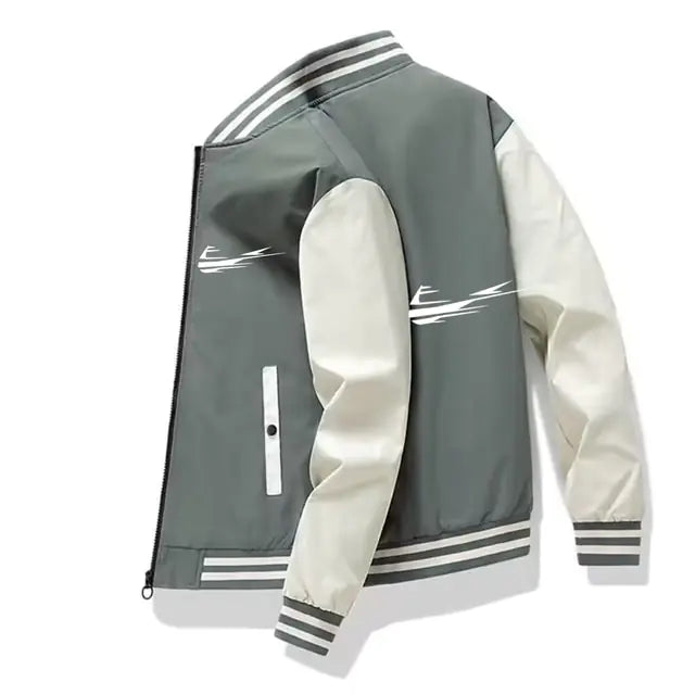 Chaqueta de camping de otoño 2023 Chaqueta deportiva para exteriores para hombre con estampado de alta calidad Chaqueta deportiva informal de marca a la moda a prueba de viento con capucha