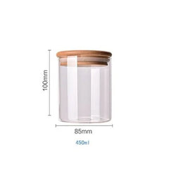 Bamboo-Covered High Borosilicate Glass Food Storage Containers