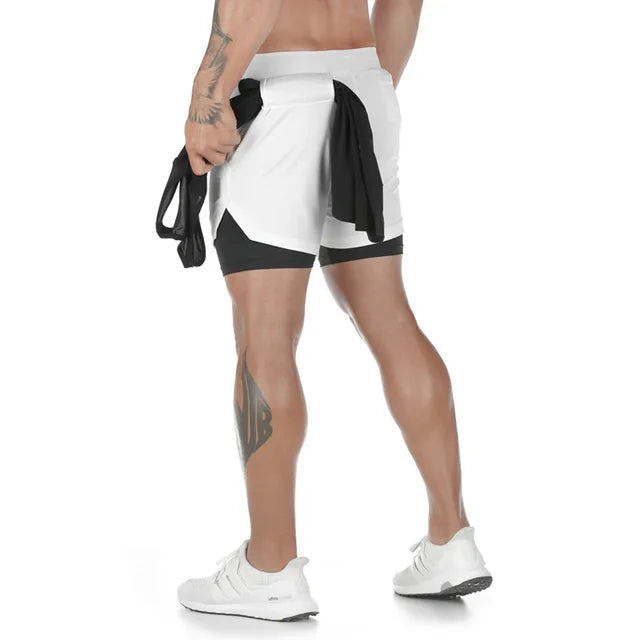 Pantalones cortos de camuflaje para correr para hombre, para deportes de gimnasio
