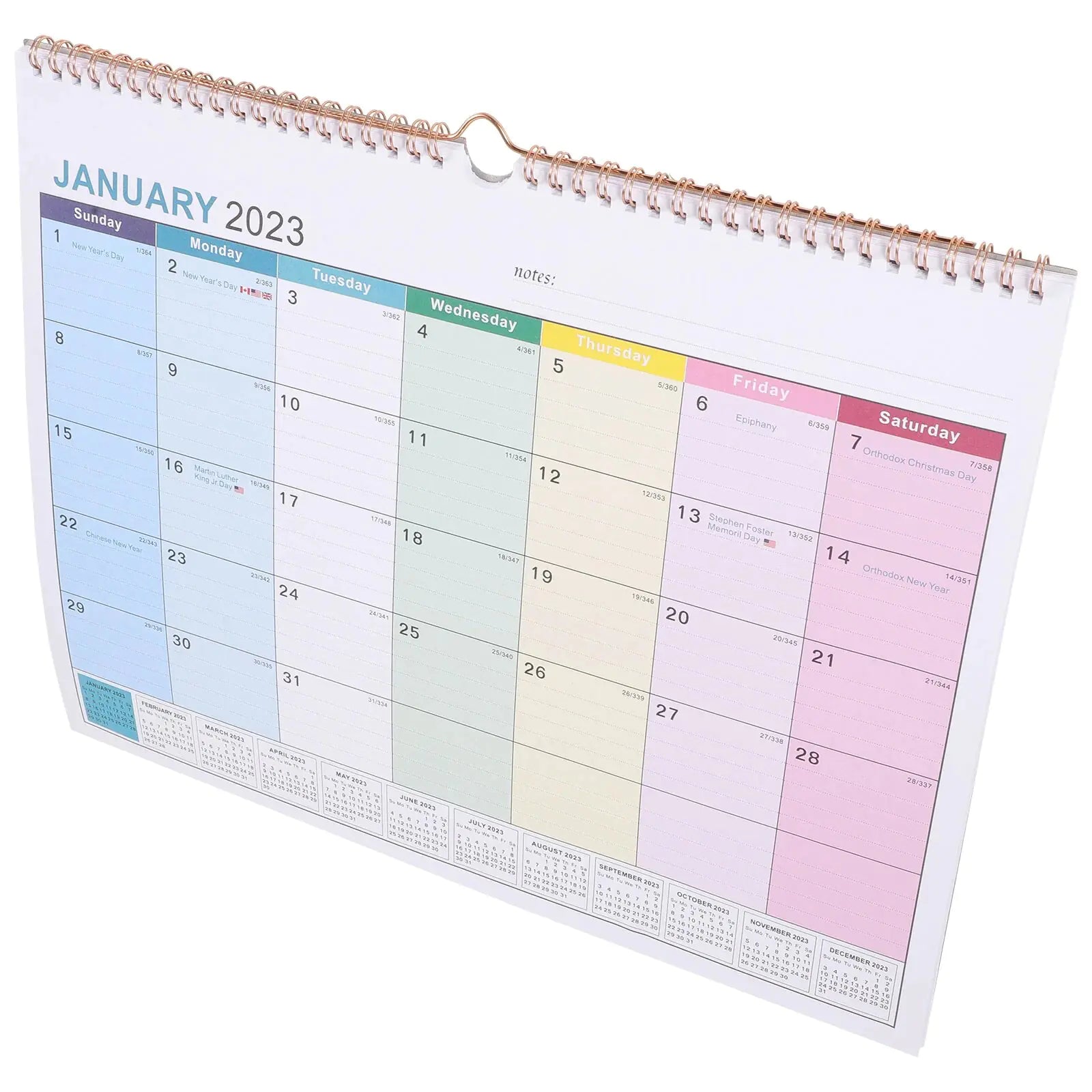 Calendario mensual colgante para colgar en la pared, para citas, para el hogar y vacaciones