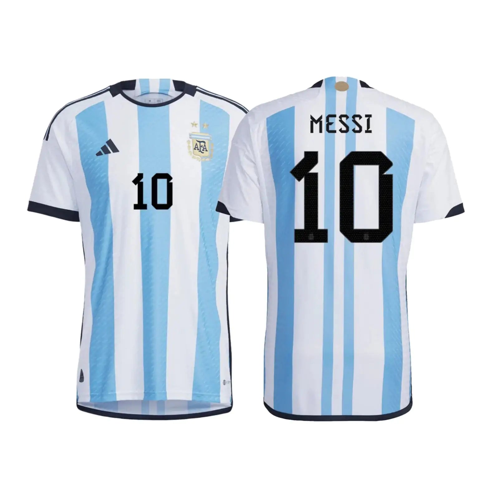 Camiseta local de Messi n.° 10 de la Copa Mundial de Fútbol 2022 de Argentina de primera calidad de Adidas