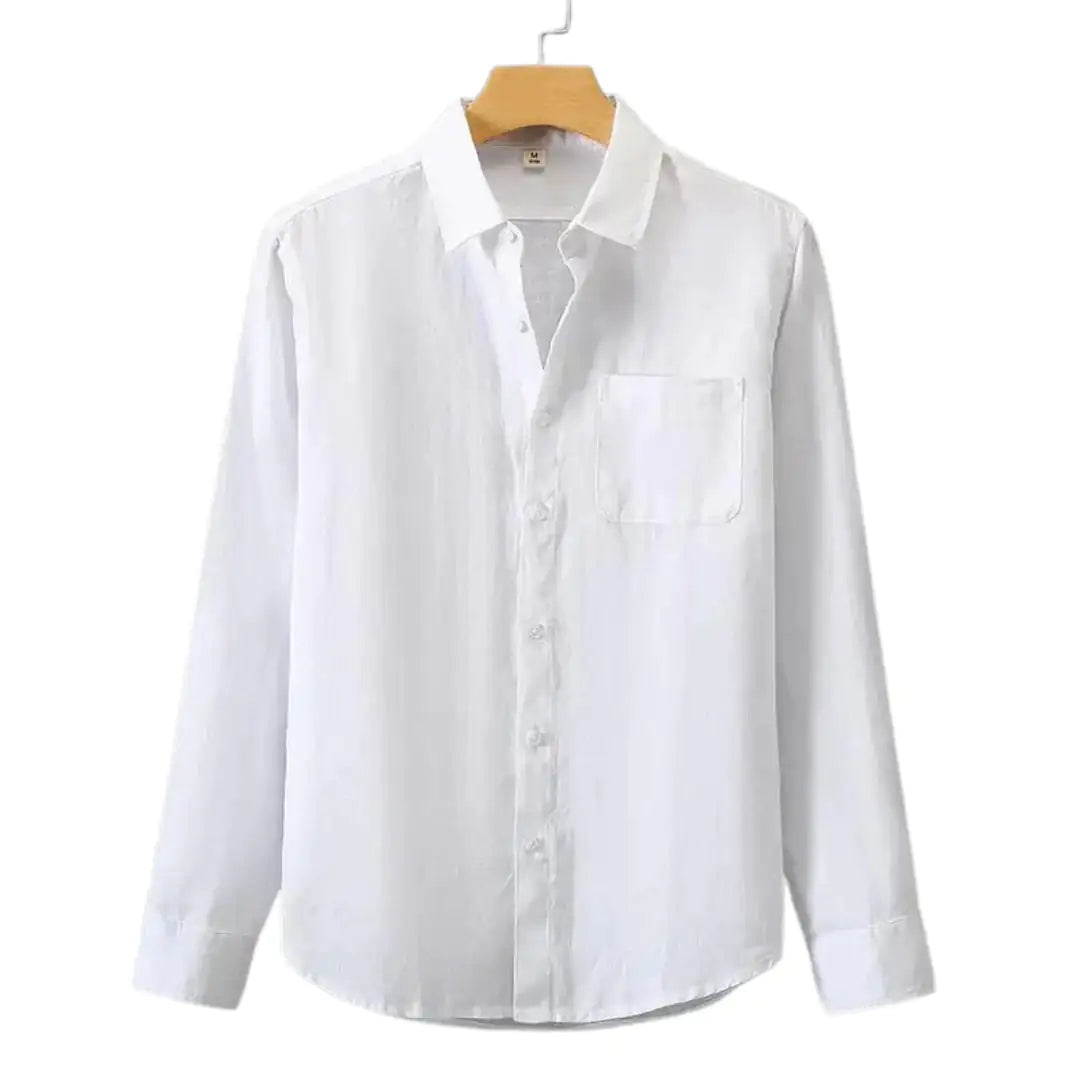 Camisa de algodón de manga larga para hombre de East Rain