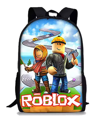 Mochila de Roblox con dibujos animados en 3D para niños