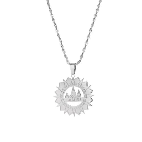 Collar con colgante de acero inoxidable Lalish