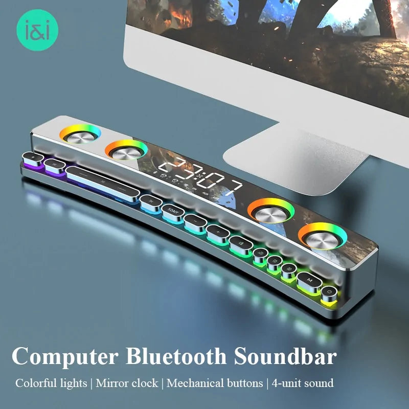 Barra de sonido Bluetooth para computadora