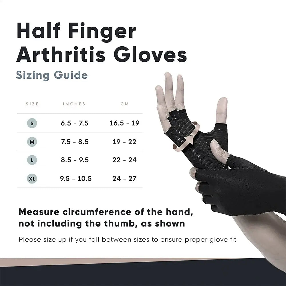 Guantes de compresión de cobre para artritis: alivio del dolor