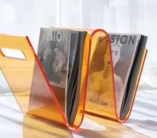 Estantería decorativa de acrílico con forma de W estilo retro