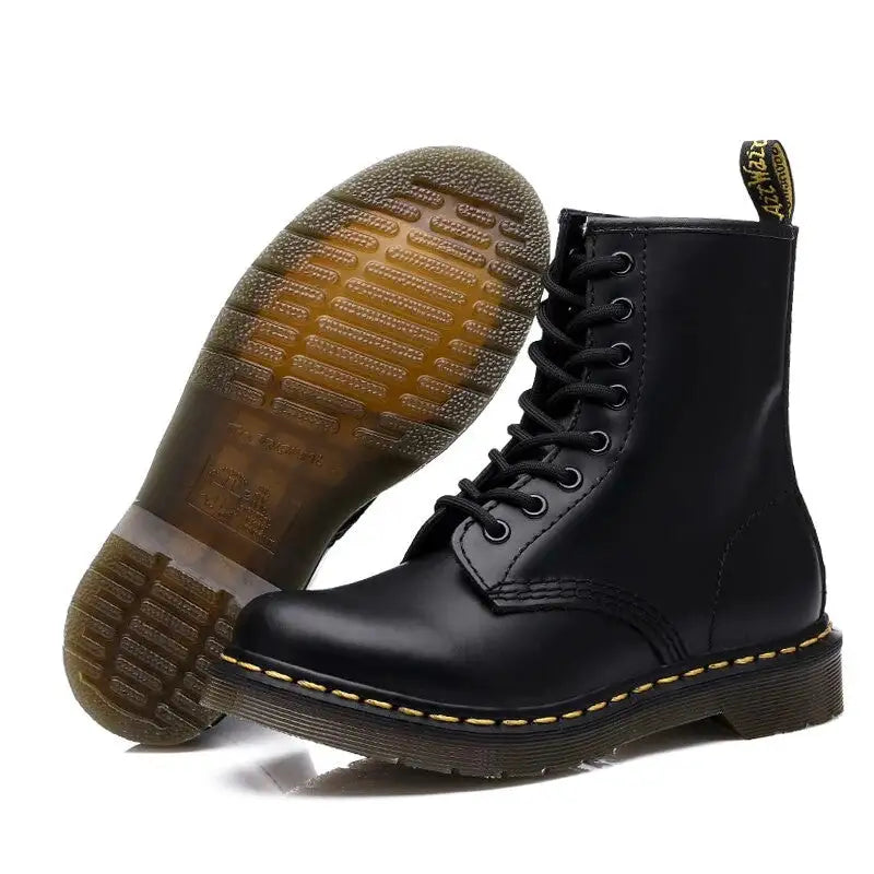 Botas de cuero con suela gruesa