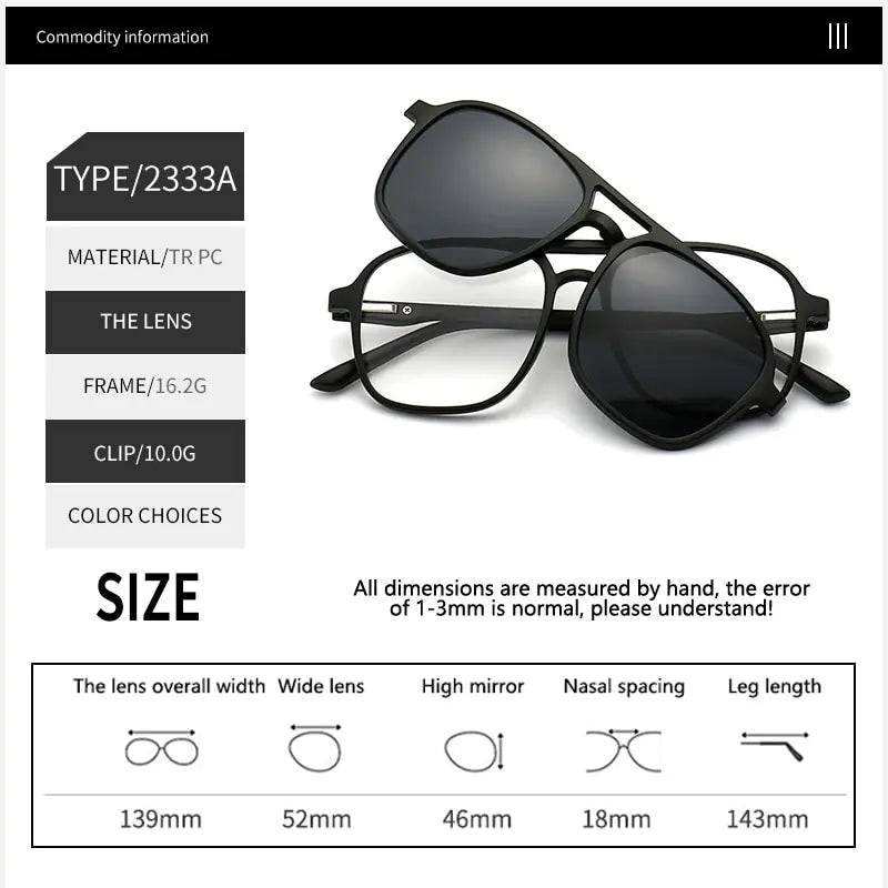 Gafas de sol polarizadas magnéticas
