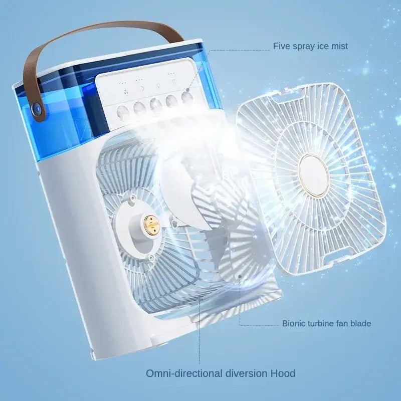 Enfriador de aire y humidificador portátil de 3 velocidades para oficina