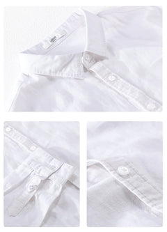 Men's Cotton-Linen Long Sleeve Shirt