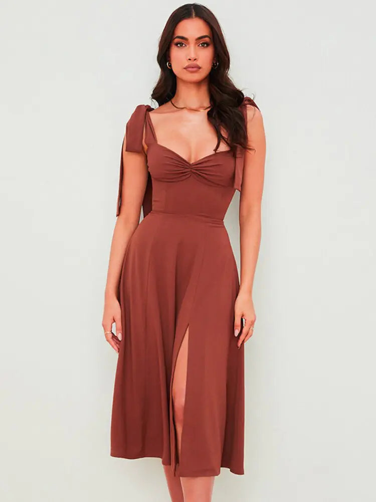 Vestido largo informal elegante de verano para mujer