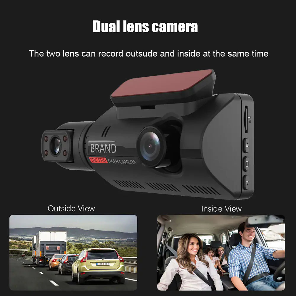 Grabadora de vídeo para coche de 2 lentes