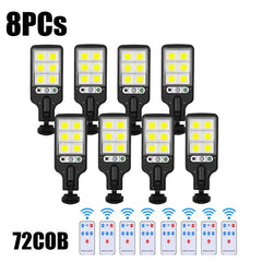 Solar Led Light Outdoor Wall Lamp Waterproof 3 Modes