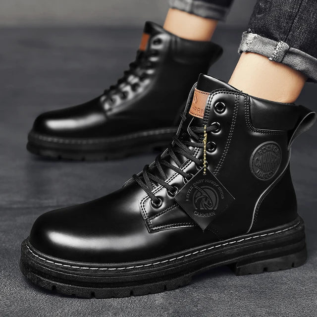 Botas de hombre CYYTL, zapatos de invierno de cuero