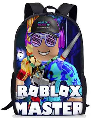 Mochila de Roblox con dibujos animados en 3D para niños