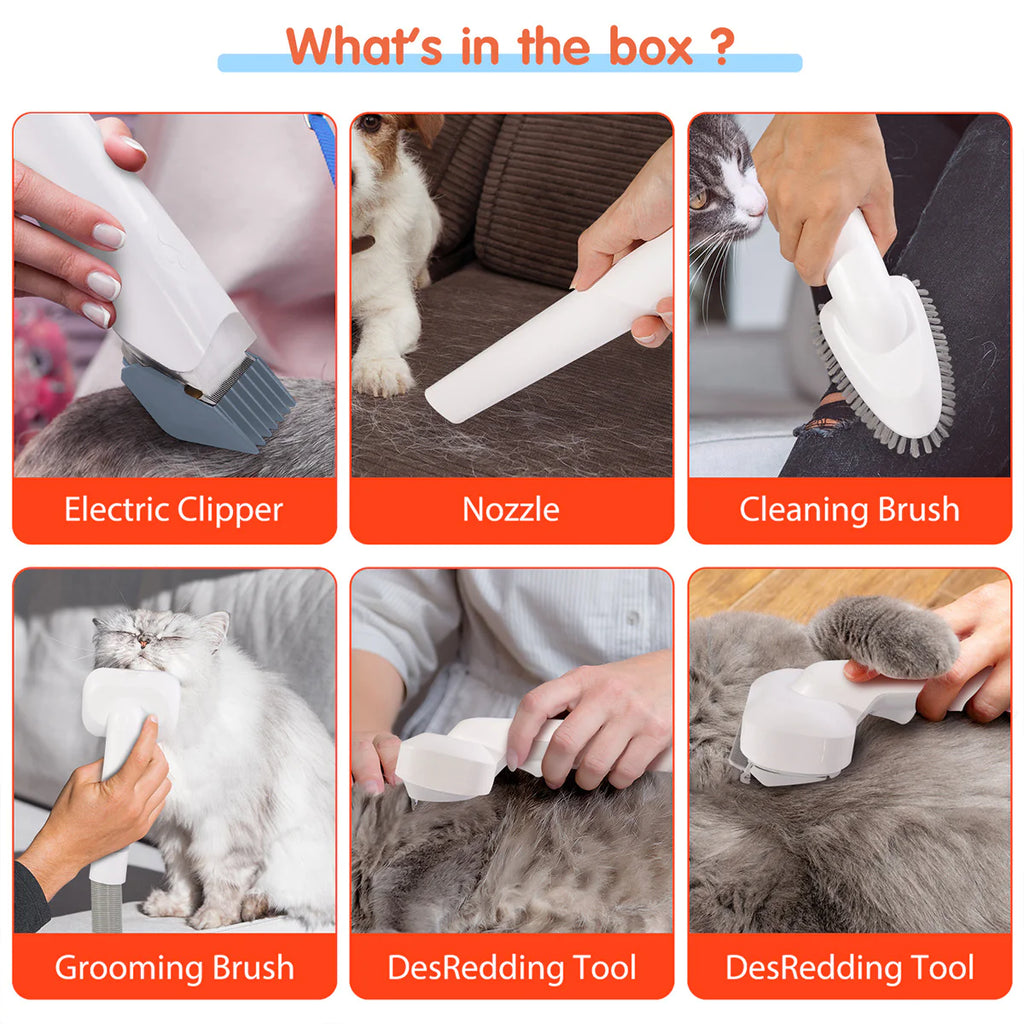 Pet Grooming Pro: máquina de succión y tijeras todo en uno para un cuidado del pelaje sin esfuerzo