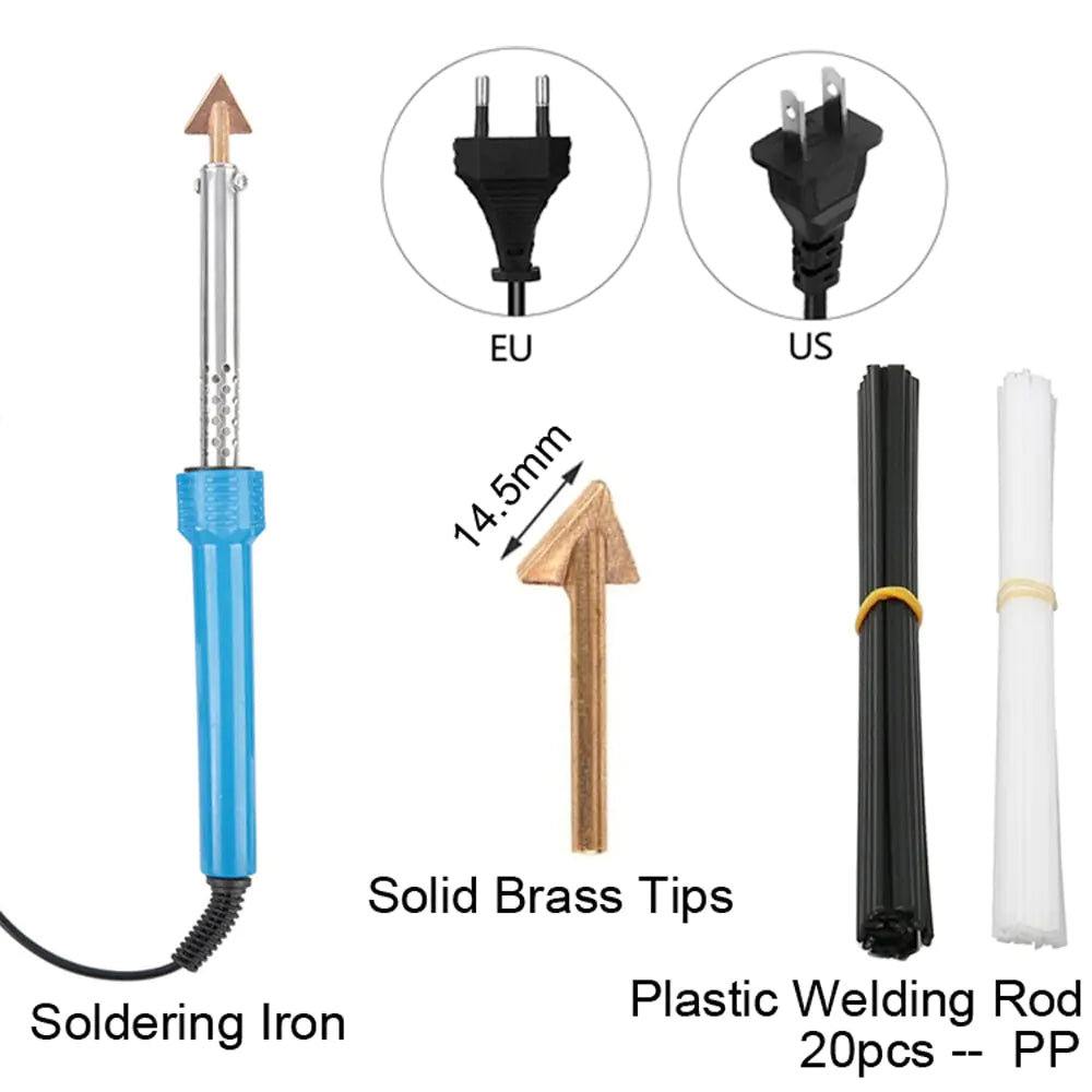 Máquina de soldadura con grapadora caliente y soldador de PVC para reparación de parachoques de automóviles