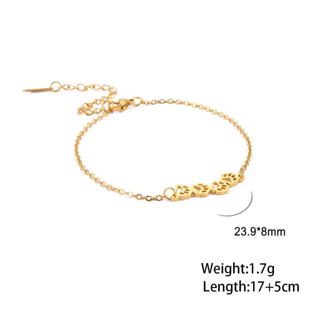 Pulsera de mano con forma de pata de animal