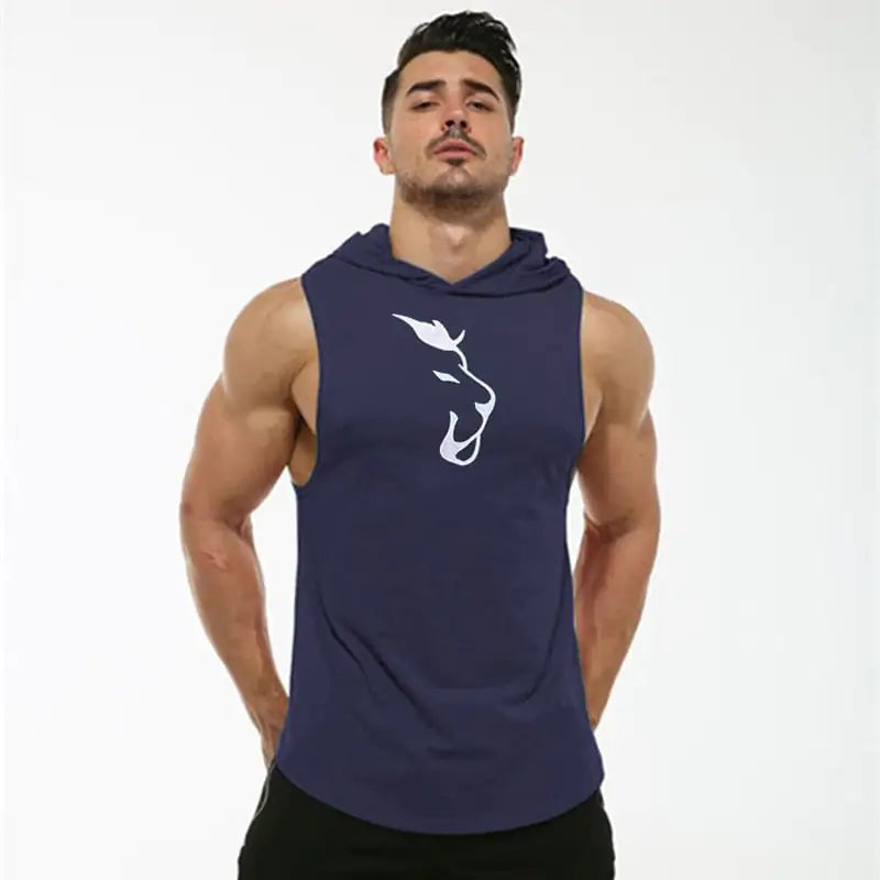 Chaleco sin mangas con capucha para hombre