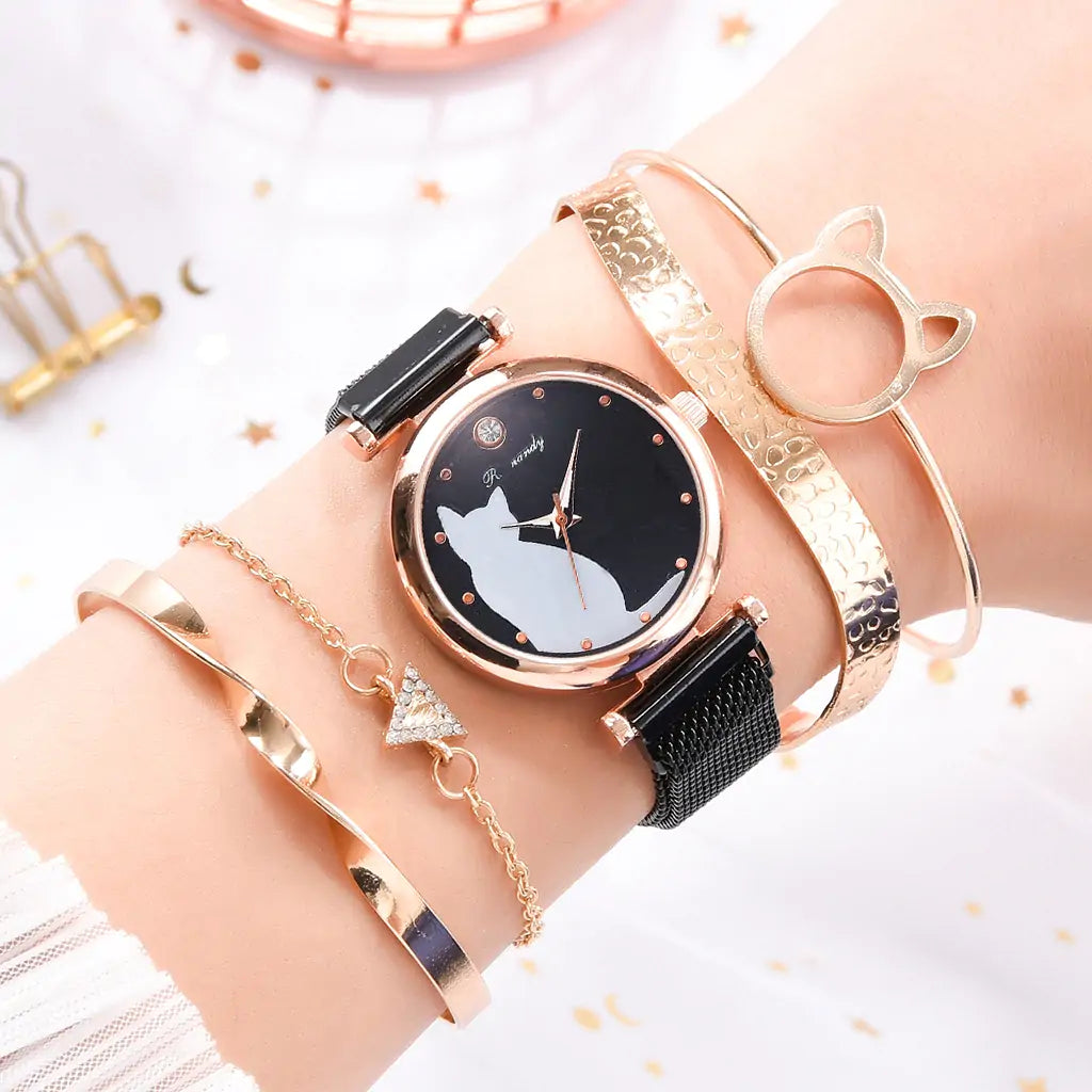 Conjunto de reloj de moda para mujer
