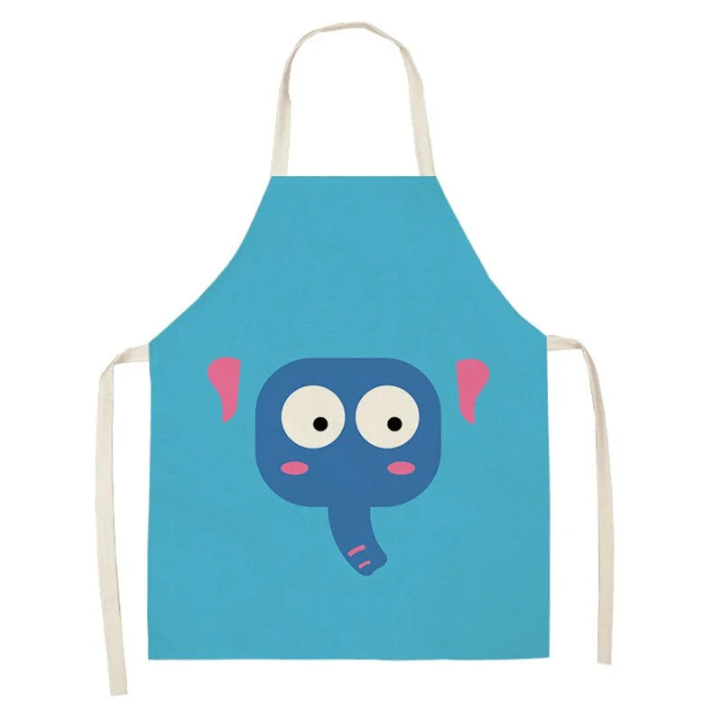 Delantal impermeable con estampado de animales de dibujos animados