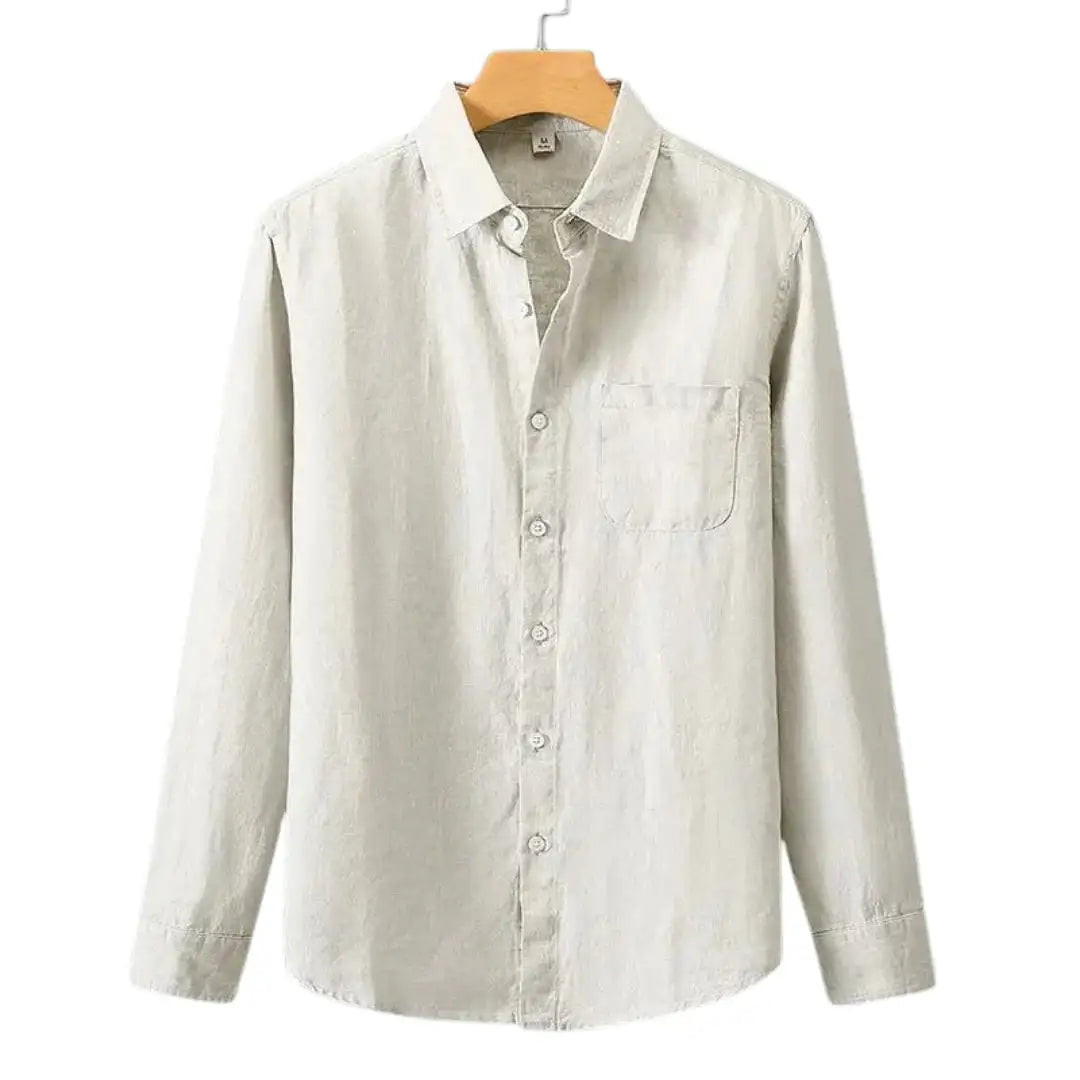 Camisa de algodón de manga larga para hombre de East Rain