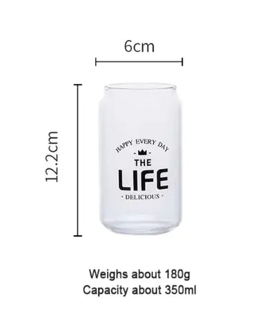 Jarra de cristal con forma de lata de cola