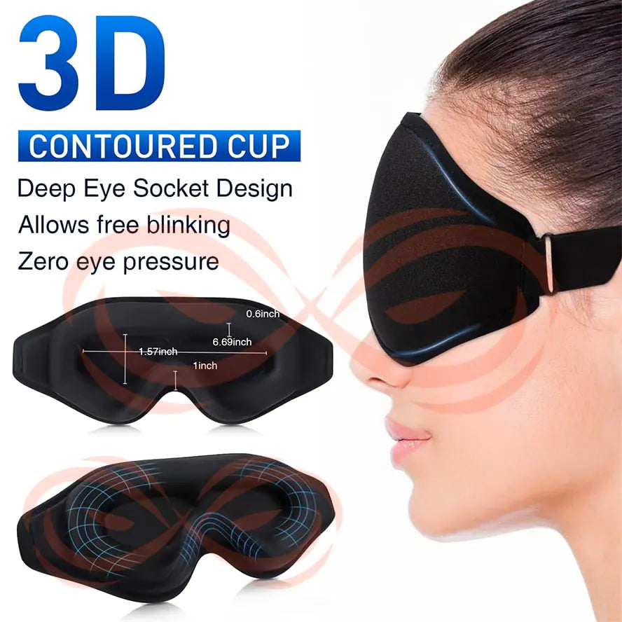 Máscara para dormir con copas contorneadas en 3D