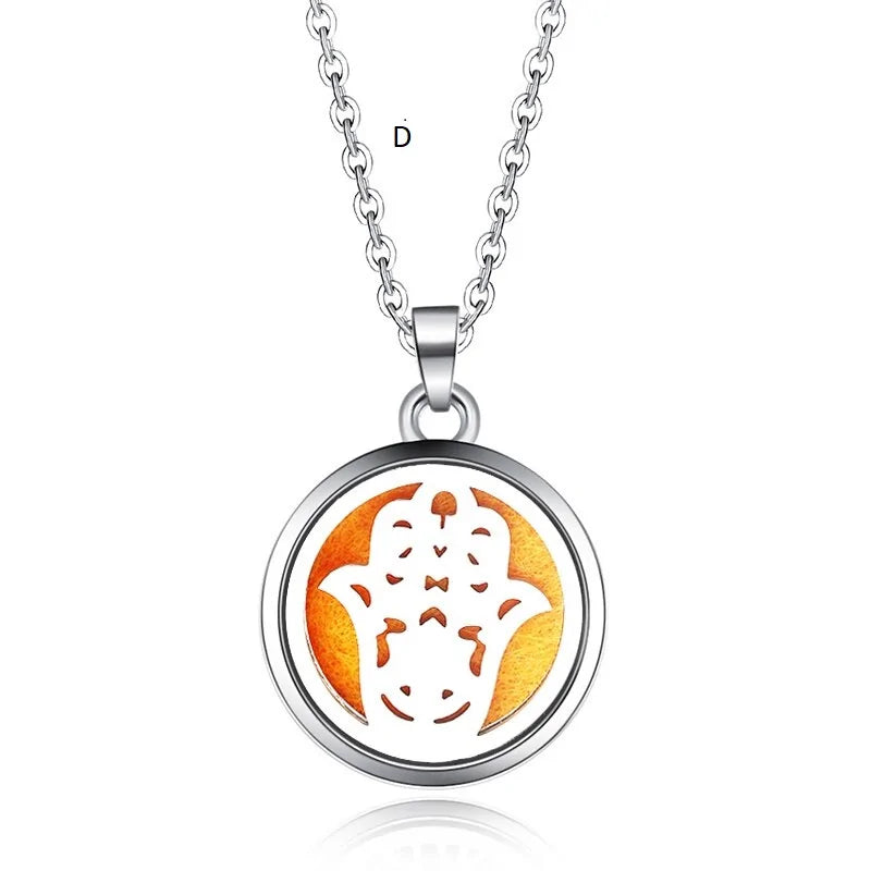 Collar con colgante de aromaterapia y difusor de aceites esenciales