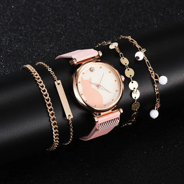 Conjunto de reloj de moda para mujer