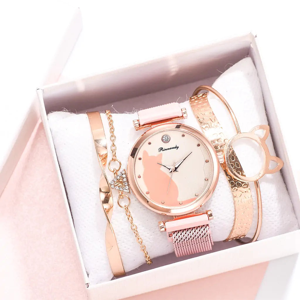 Conjunto de reloj de moda para mujer