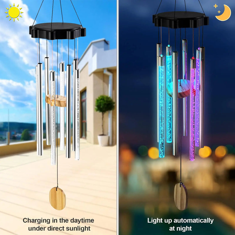 Solar Powered LED Windchimes