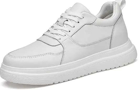 Zapatos de piel de becerro transpirables que aumentan la altura