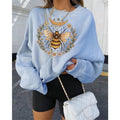 Sudadera con gráfico "Cuidando a las abejas"