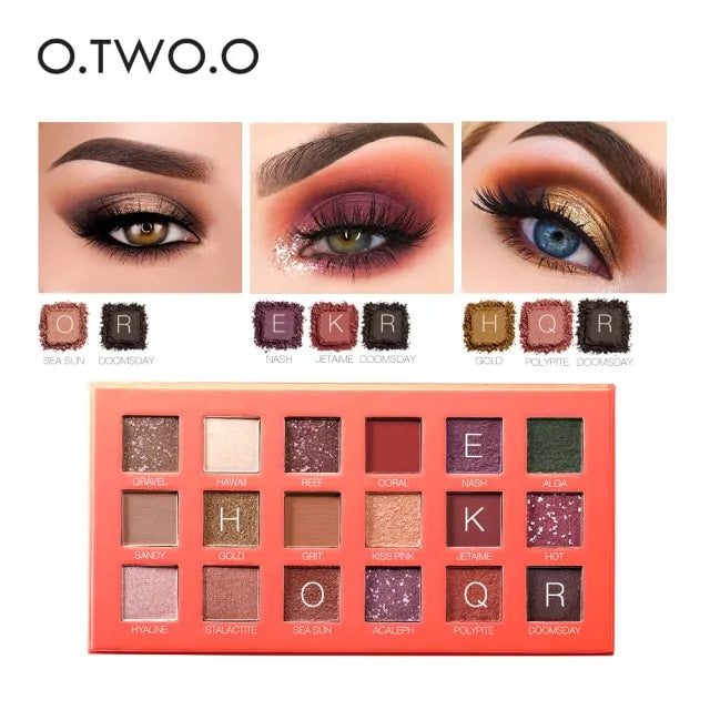 Paleta de sombras de ojos de colores para maquillaje, kit cosmético