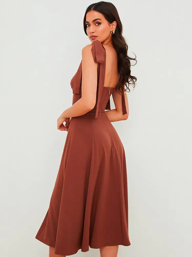 Vestido largo informal elegante de verano para mujer