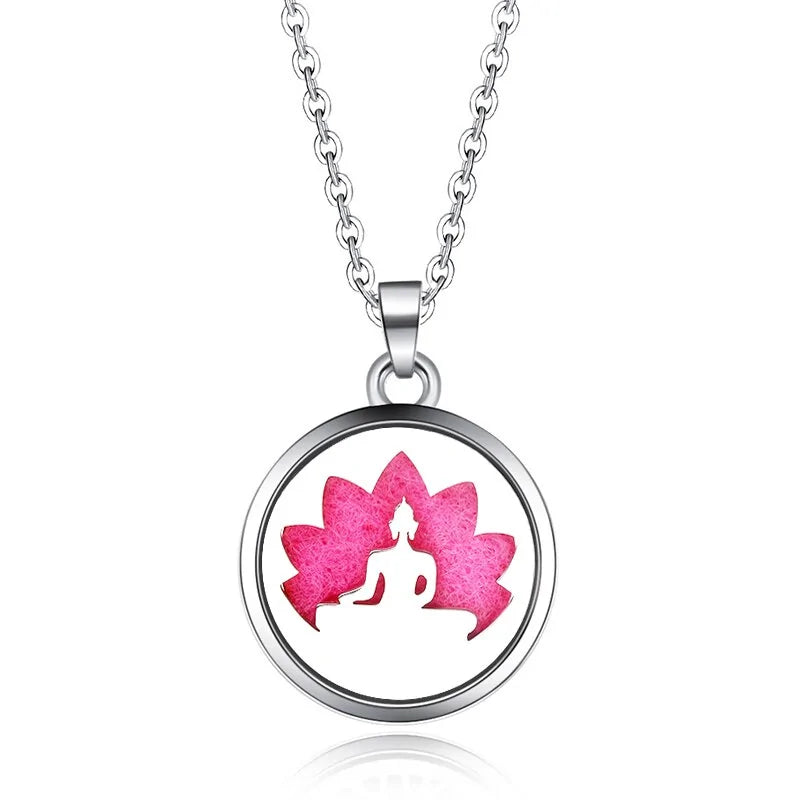 Collar con colgante de aromaterapia y difusor de aceites esenciales