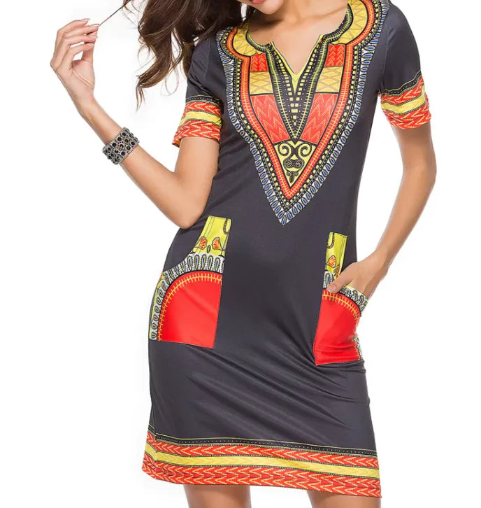 Vestido ajustado de elegancia cultural