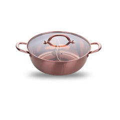 Titanium Plated Stainless Steel Dual Section Hot Pot