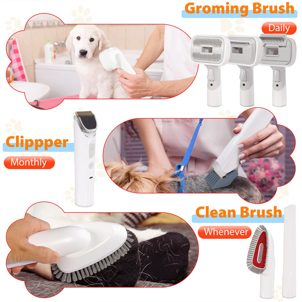 Pet Grooming Pro: máquina de succión y tijeras todo en uno para un cuidado del pelaje sin esfuerzo