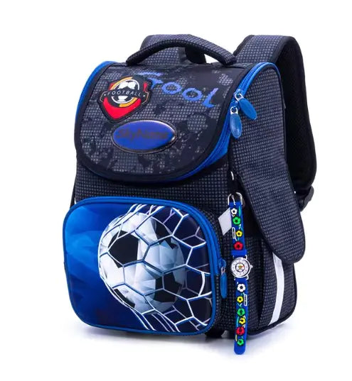 Mochila ortopédica de fútbol 3D para niños