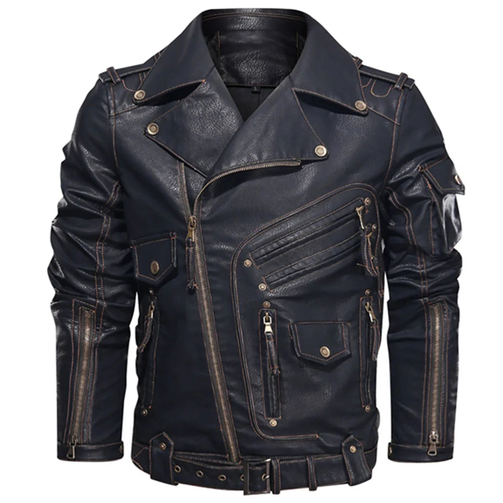 Chaqueta de cuero para hombre