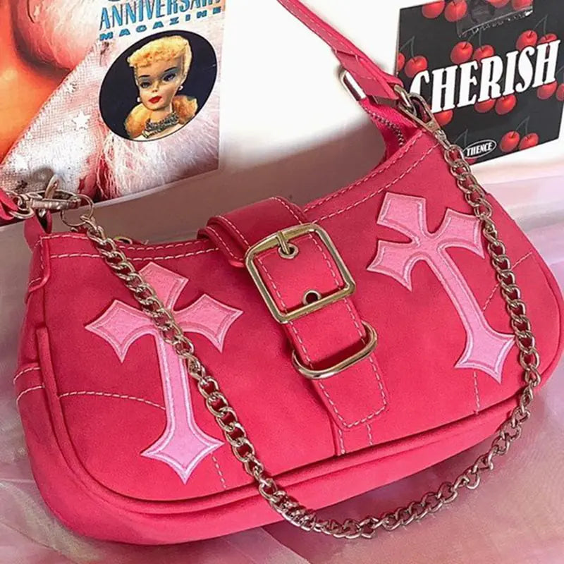 Bolso de hombro estilo punk rock